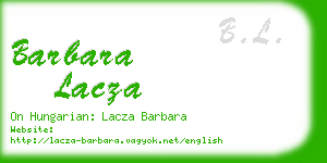 barbara lacza business card